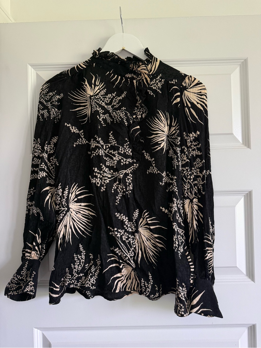 ba&sh Eda Ruffle Collared Blouse - Picture 3 of 15